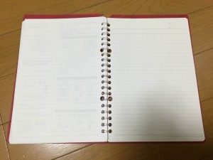 レポートパッドをリングノートにしました。3